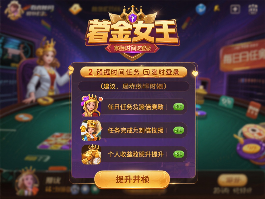 2.掌握时间节点，定时登录
赏金女王通常会有固定